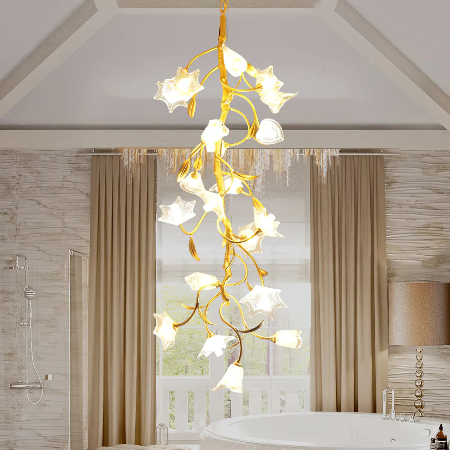 Flower Craftsman Chandelier