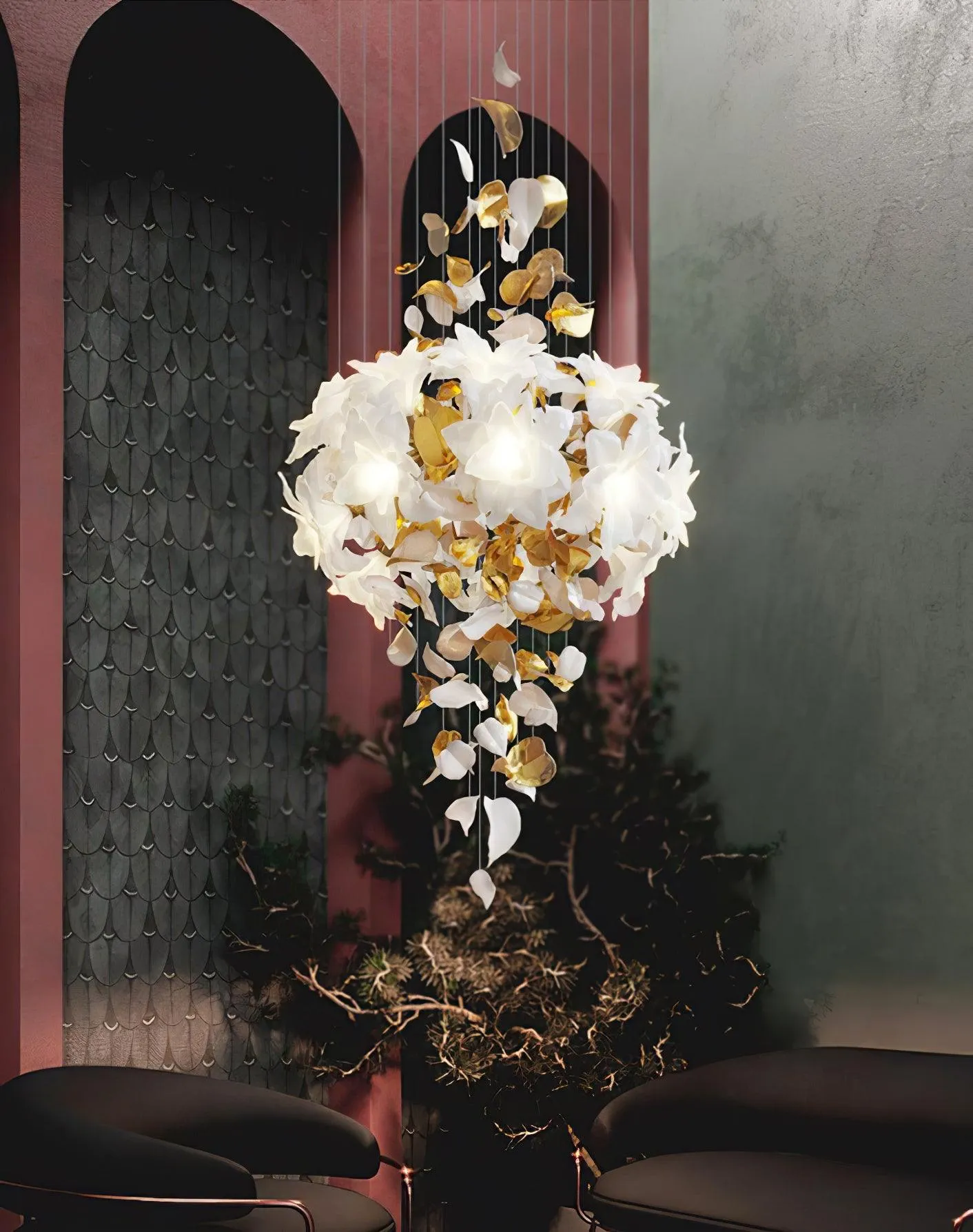 Flying Flowers Fluttering Chandelier