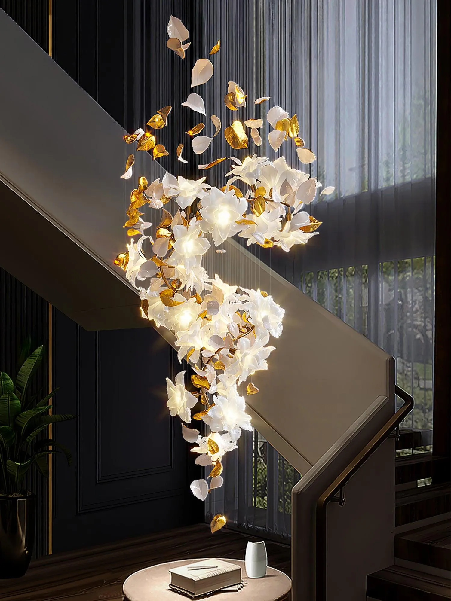 Flying Flowers Fluttering Chandelier