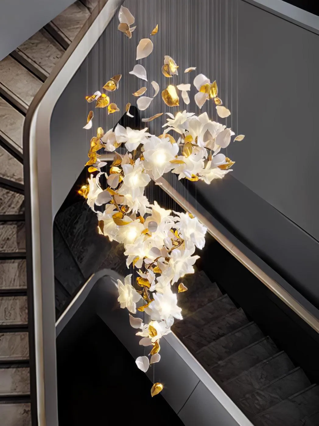 Flying Flowers Fluttering Chandelier