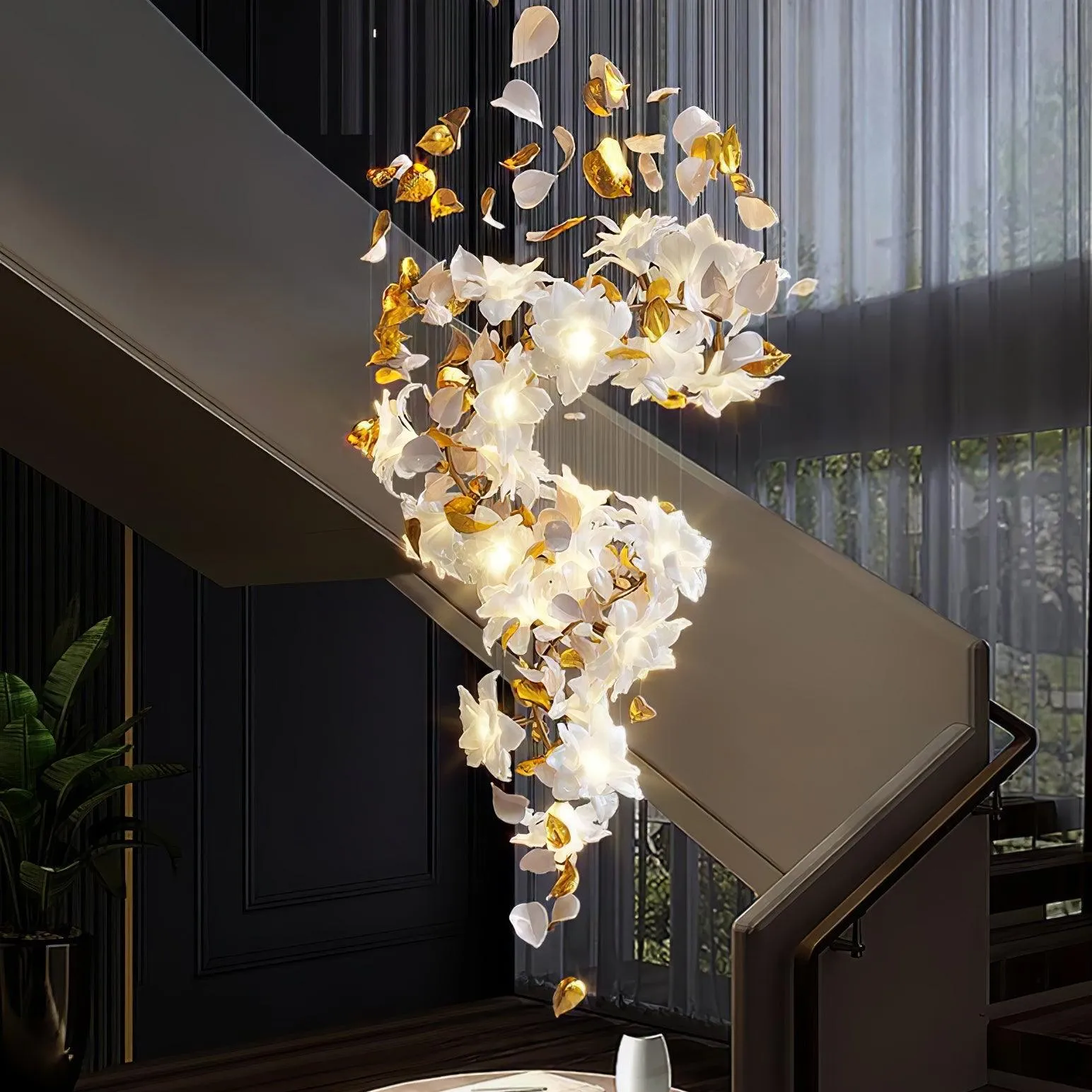 Flying Flowers Fluttering Chandelier