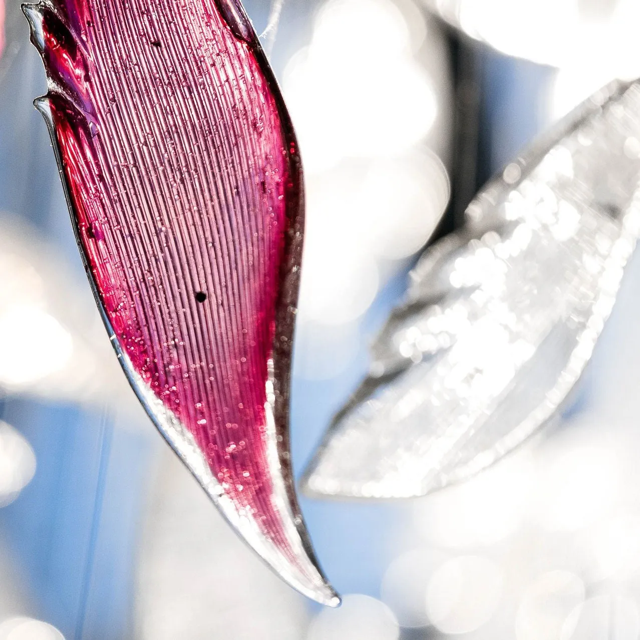 Flying Glass Feather Chandelier