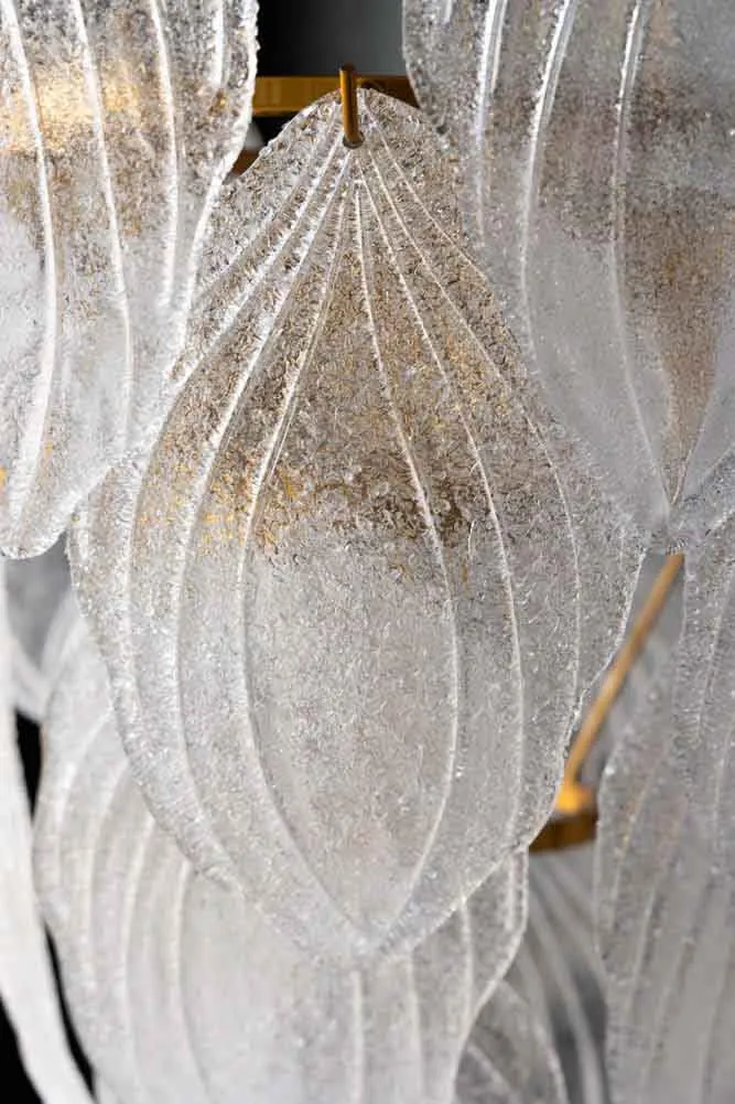 Frosted Leaves Chandelier