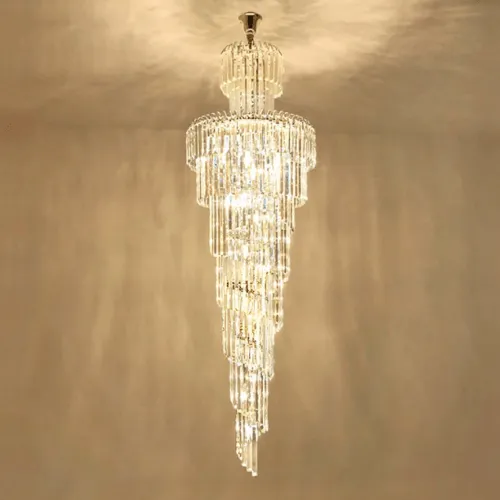 Geminus XT Long Crystal Chandelier