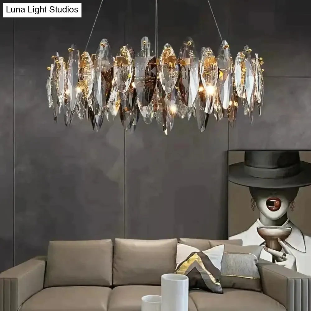 Genesis - Modern Luxury crystal chandelier round/wave design