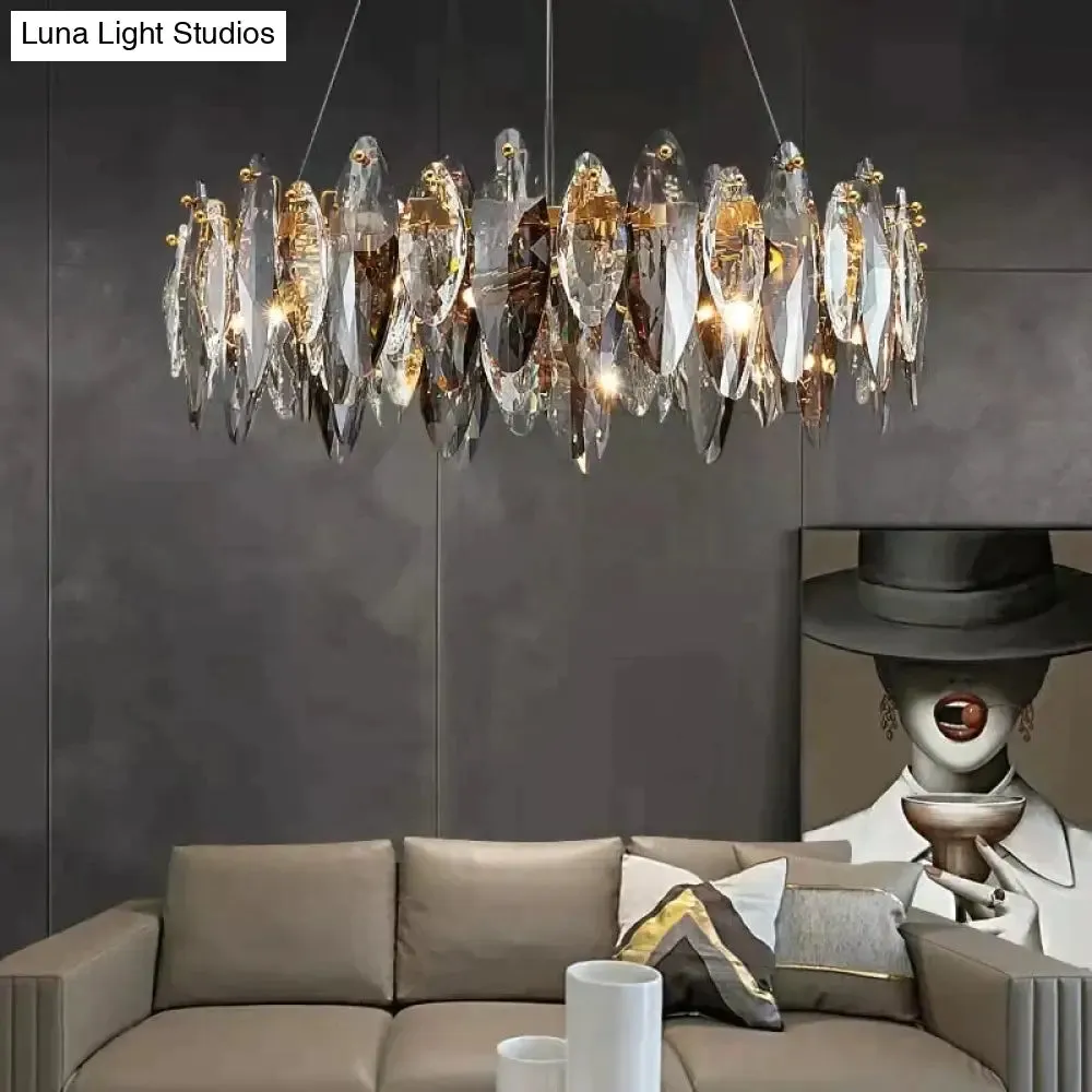 Genesis - Modern Luxury crystal chandelier round/wave design