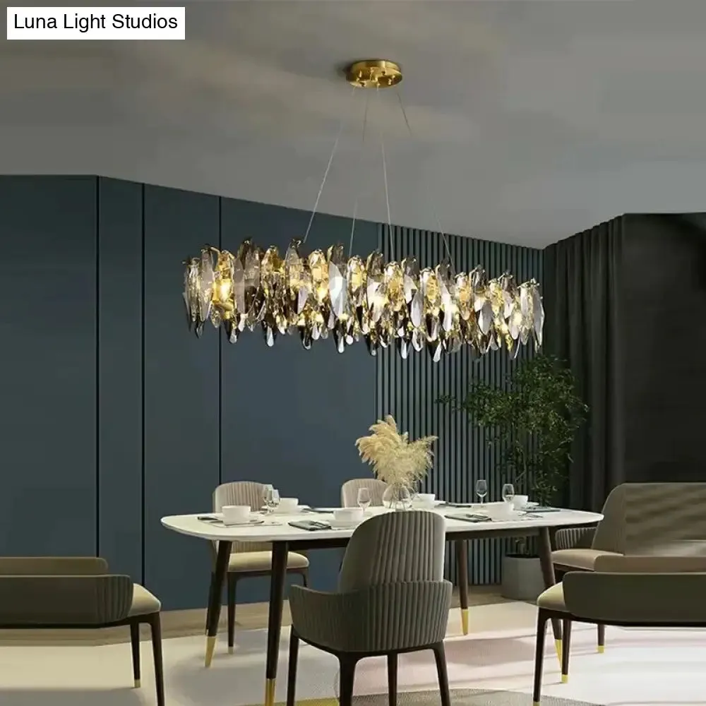 Genesis - Modern Luxury crystal chandelier round/wave design