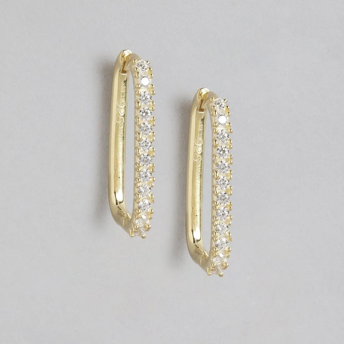 Gleaming Circles Gold-Plated 925 Sterling Silver Hoop Earrings