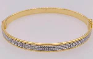 Gold Vermeil Pave' Glitter Bangle