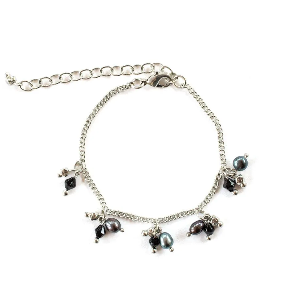 Gracie Beaded Bracelet - Silver