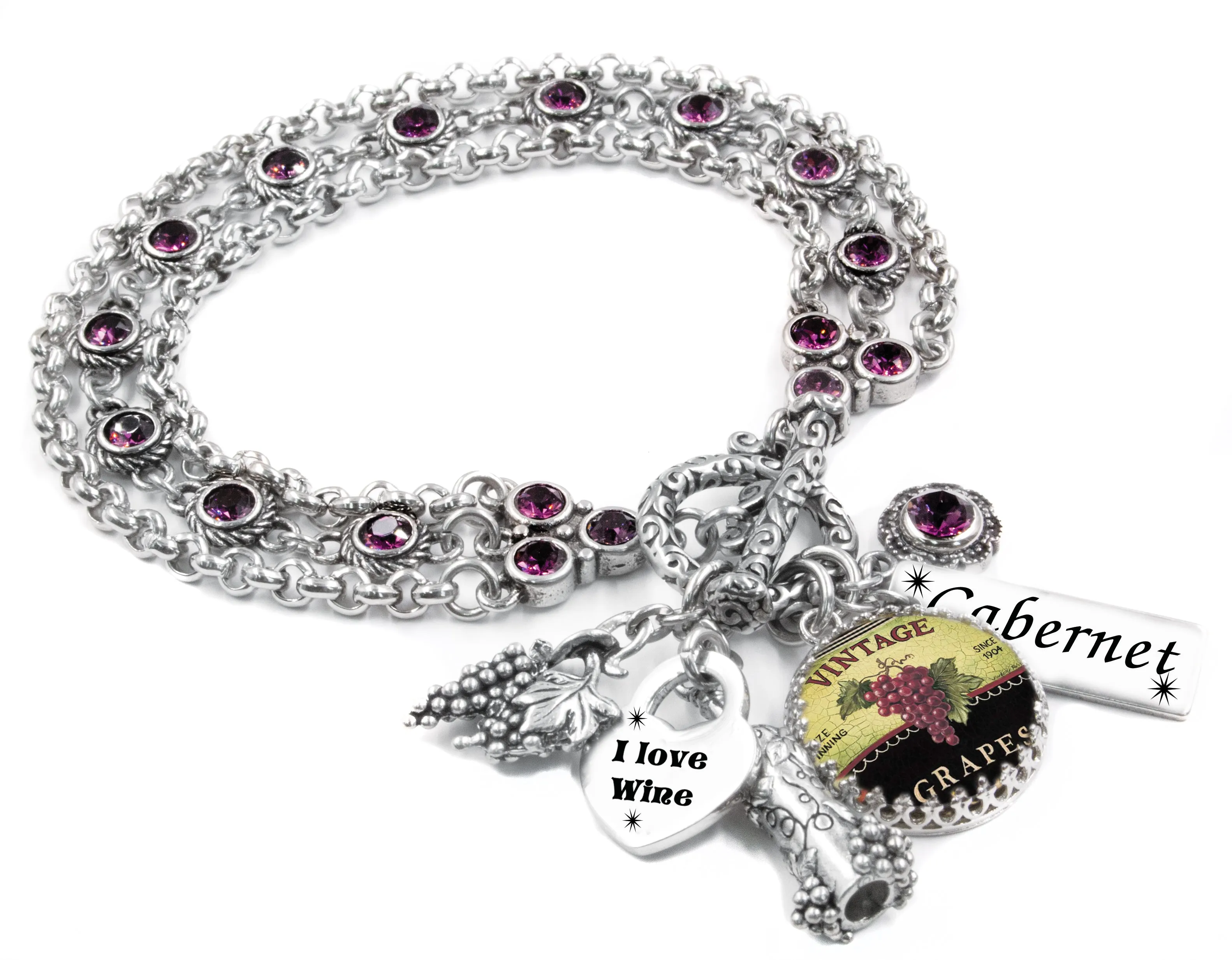 Grapes Charm Bracelet