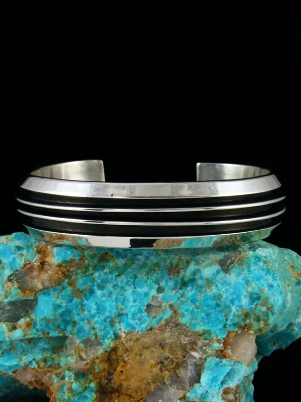 Heavy Native American Sterling Silver Cuff Bracelet