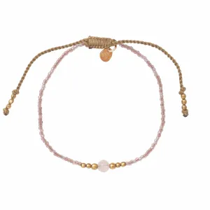 Iris Rose Quartz Gold Bracelet - A Beautiful Story