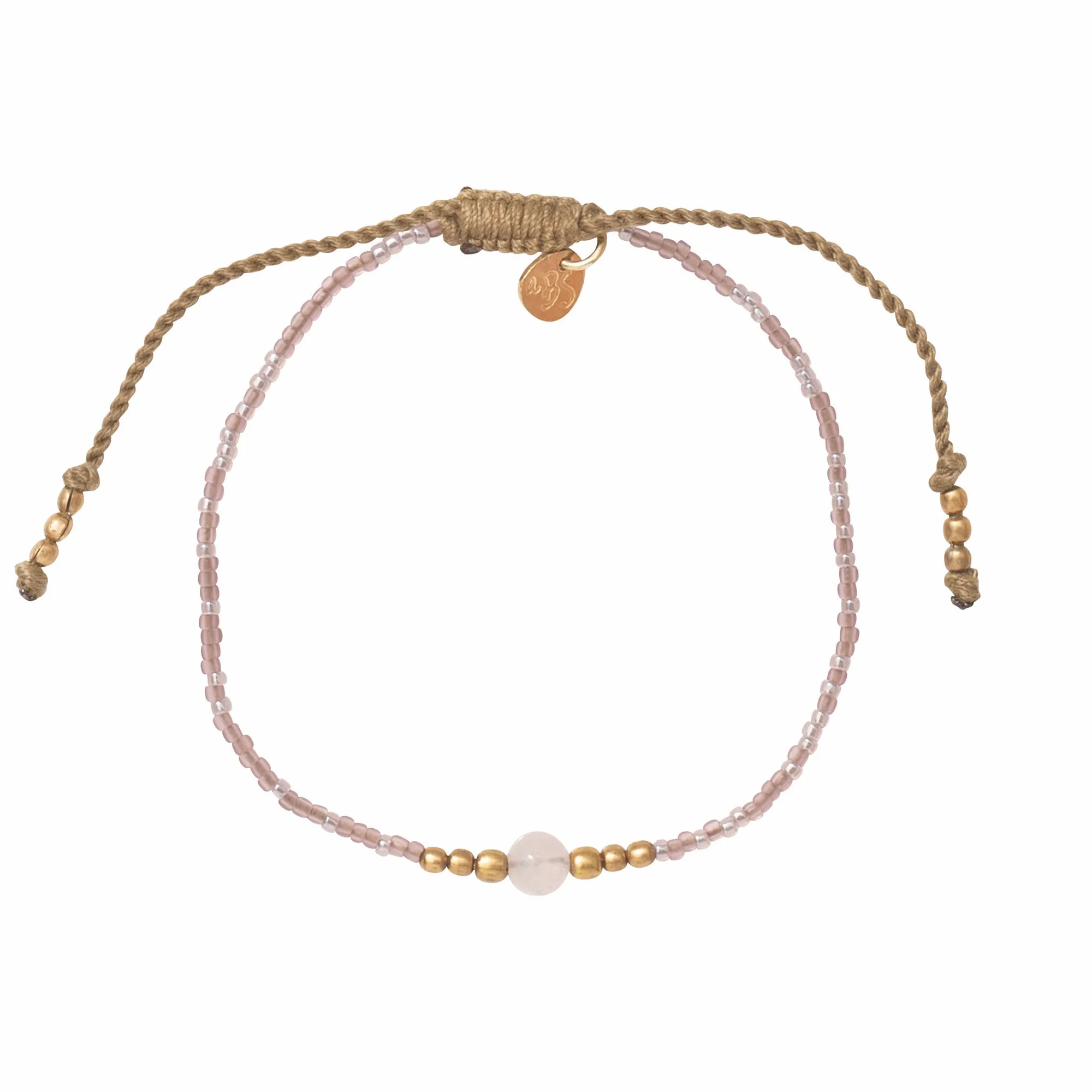 Iris Rose Quartz Gold Bracelet - A Beautiful Story