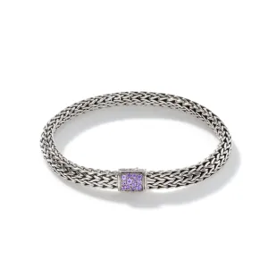 John Hardy Silver and Amethyst Bracelet