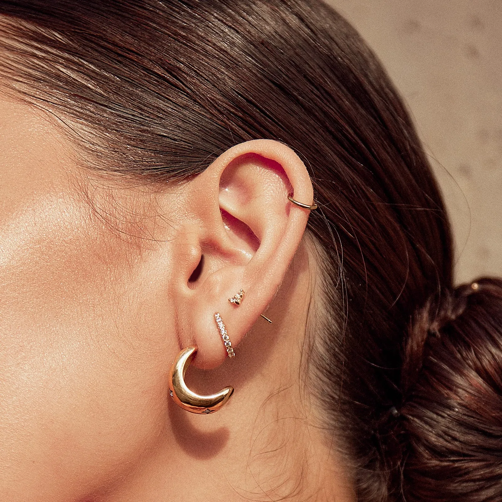 Juelz Hoop Earrings - Stone