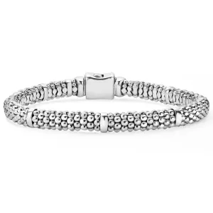 LAGOS 7-Station Caviar Bracelet in Sterling Silver - Size Medium (7)