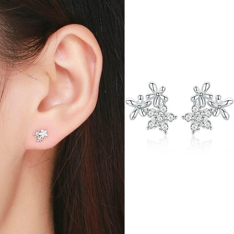 Minimalist Zircon Accented Stud Earrings Collection