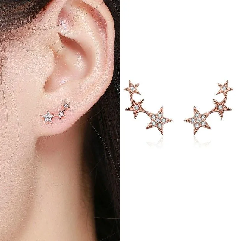 Minimalist Zircon Accented Stud Earrings Collection