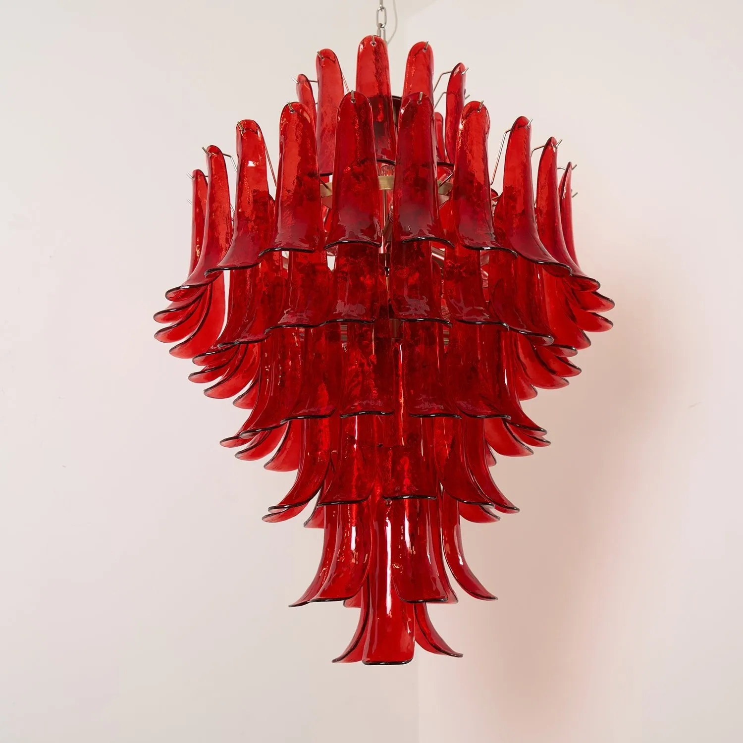 Murano Crimson Cascade Chandelier