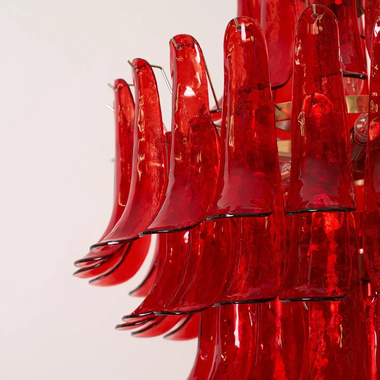 Murano Crimson Cascade Chandelier