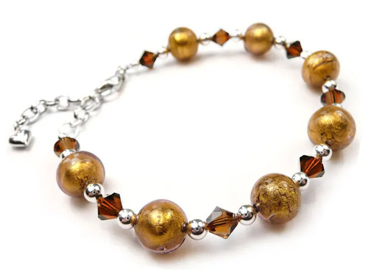 Murano Glass Bracelet - Chocolate