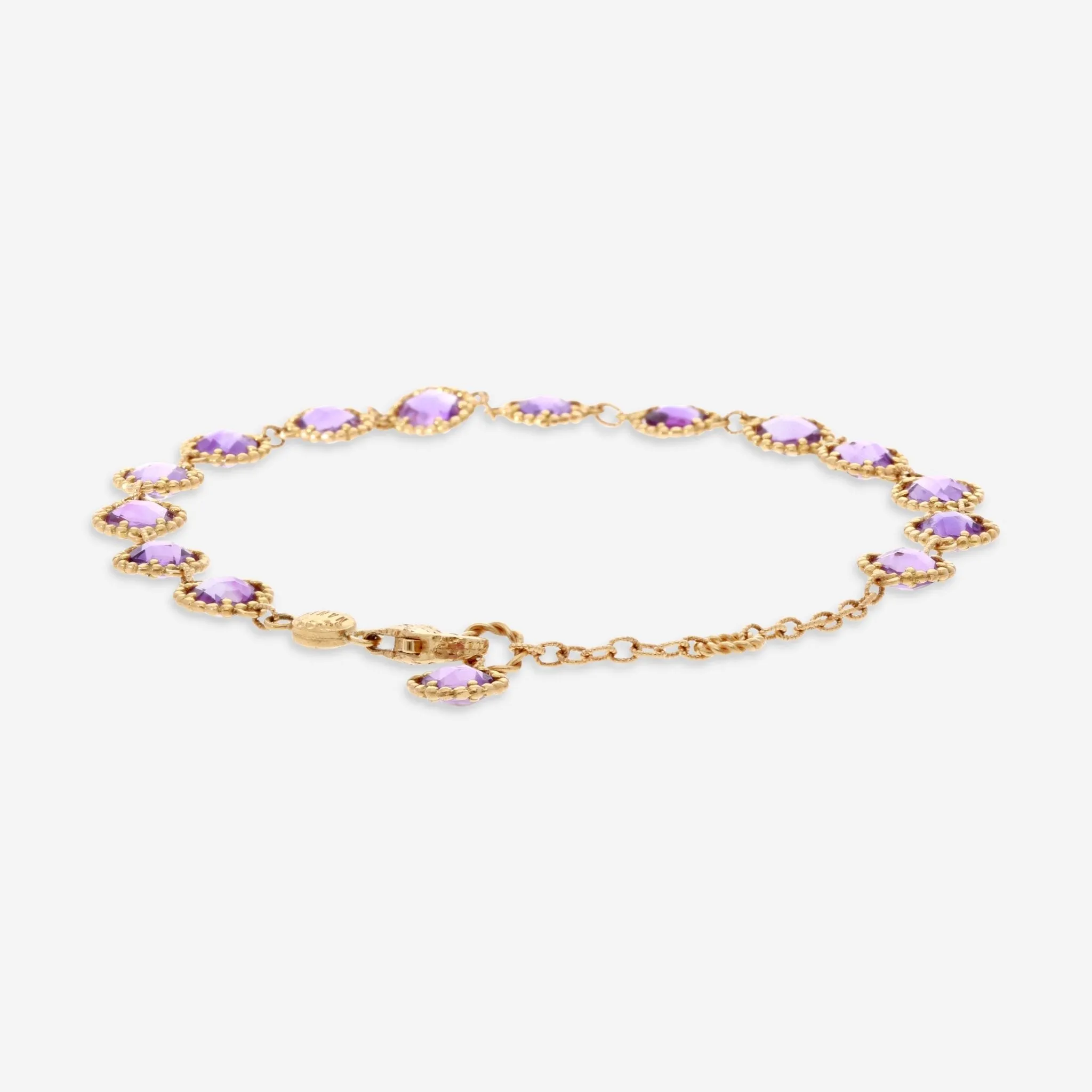 Nanis 18K Yellow Gold Amethyst Bracelet BN15-560