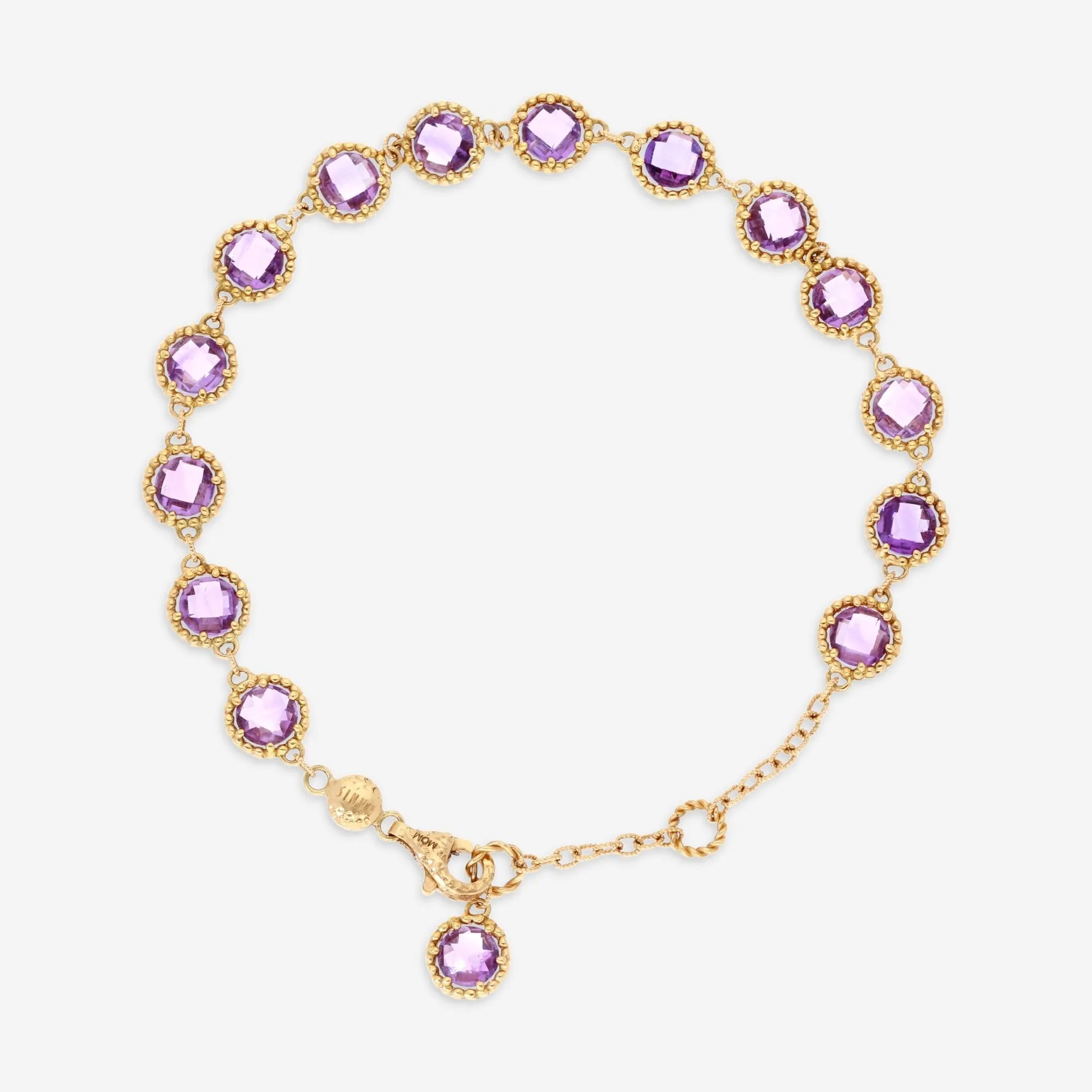 Nanis 18K Yellow Gold Amethyst Bracelet BN15-560