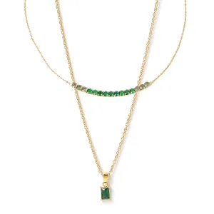 Ombre Necklace Stack - Emerald