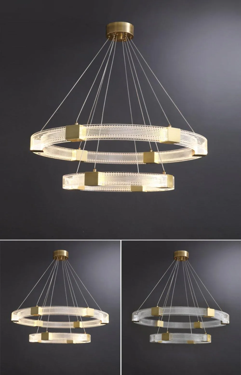 Parallel Ring LED Chandelier