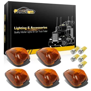 Partsam 5X Amber Cab Marker Roof Lights 264143AM  5X Amber T10 LED Lights Assembly Compatible with Ford E150 E250 E350 E450 F150 F250 F350 F450 F550 Super Duty with Stock Cab Light 1999-2016