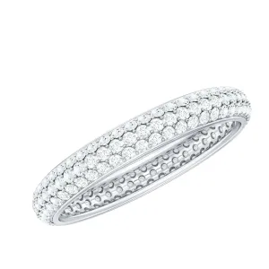 Pave Set Cubic Zirconia Eternity Band Ring