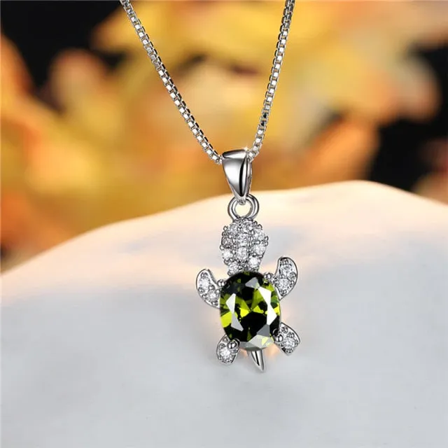 Pendentif Tortue Zircon