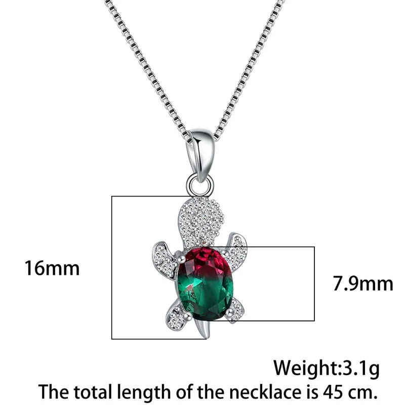 Pendentif Tortue Zircon