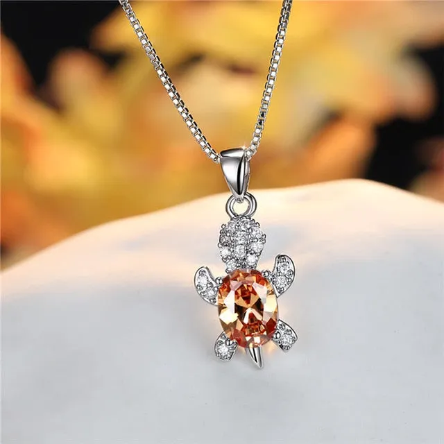 Pendentif Tortue Zircon