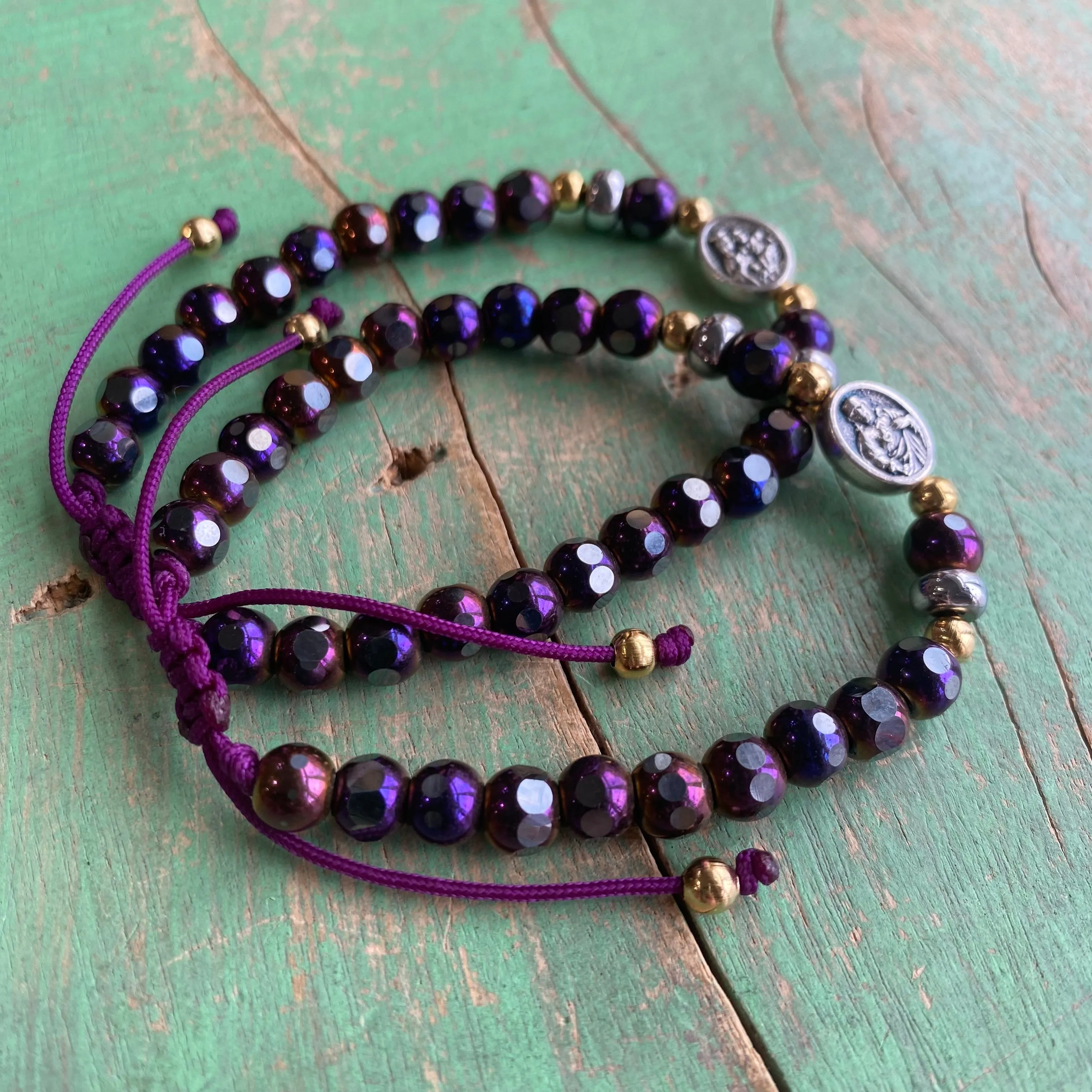 Perfectly Purple Scapular Bracelet