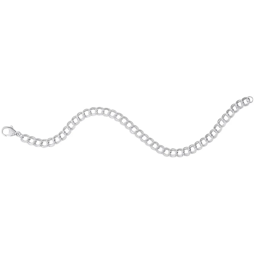 Rembrandt Charms Petite Double Link Dapped Curb Classic Bracelet