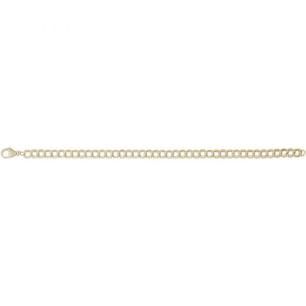 Rembrandt Charms Petite Double Link Dapped Curb Classic Bracelet