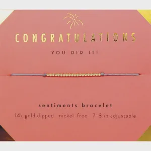 Sentiments Bracelet - Congratulations