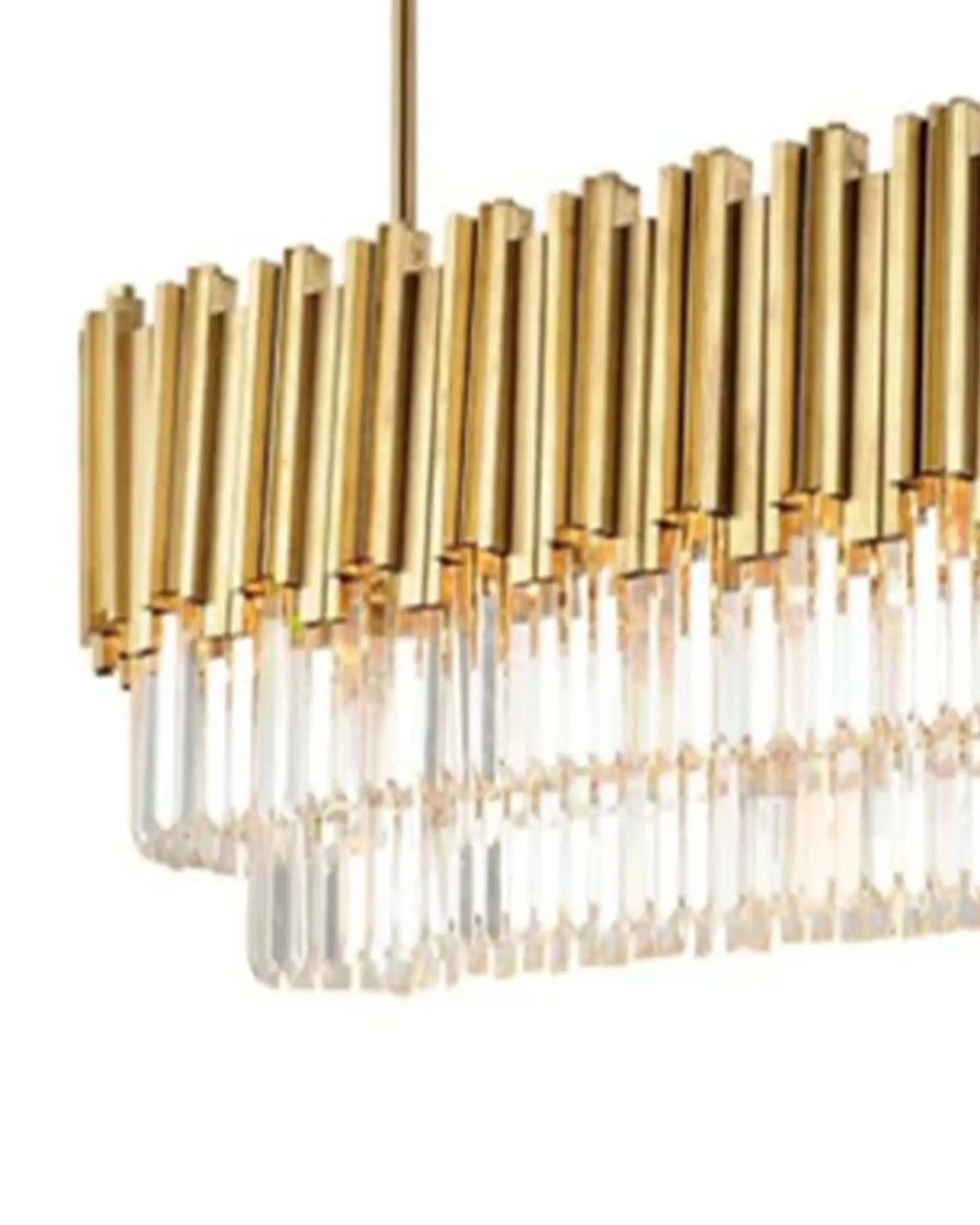 Shasta Classic Golden Crystal Chandelier Light