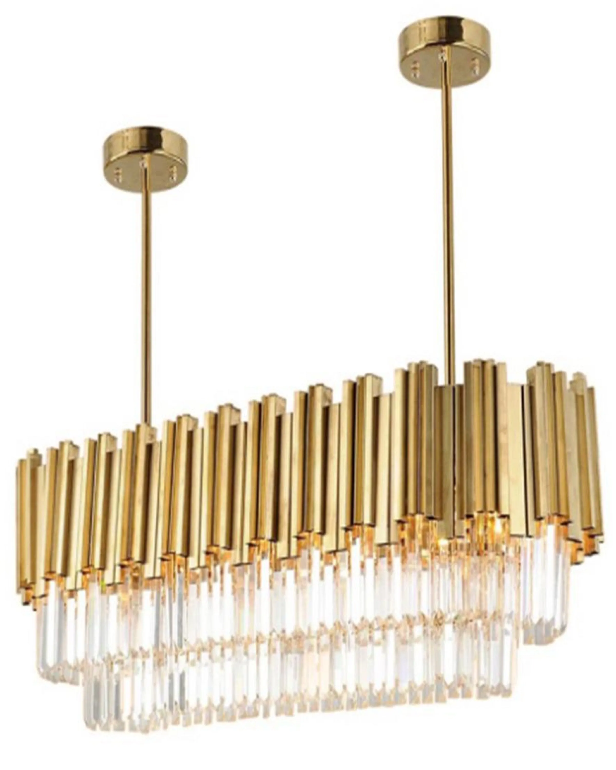 Shasta Classic Golden Crystal Chandelier Light