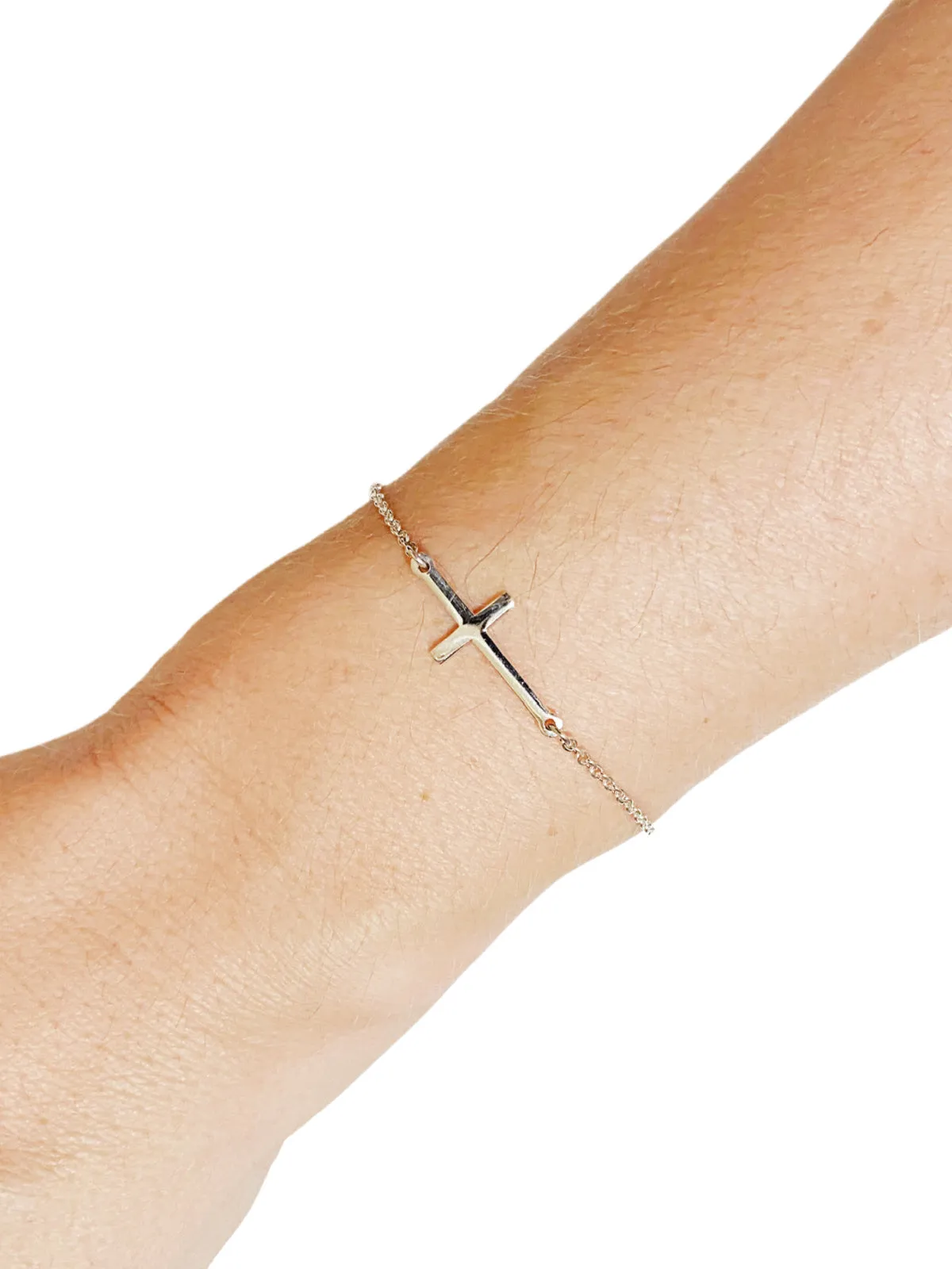 Sideways Cross Bracelet