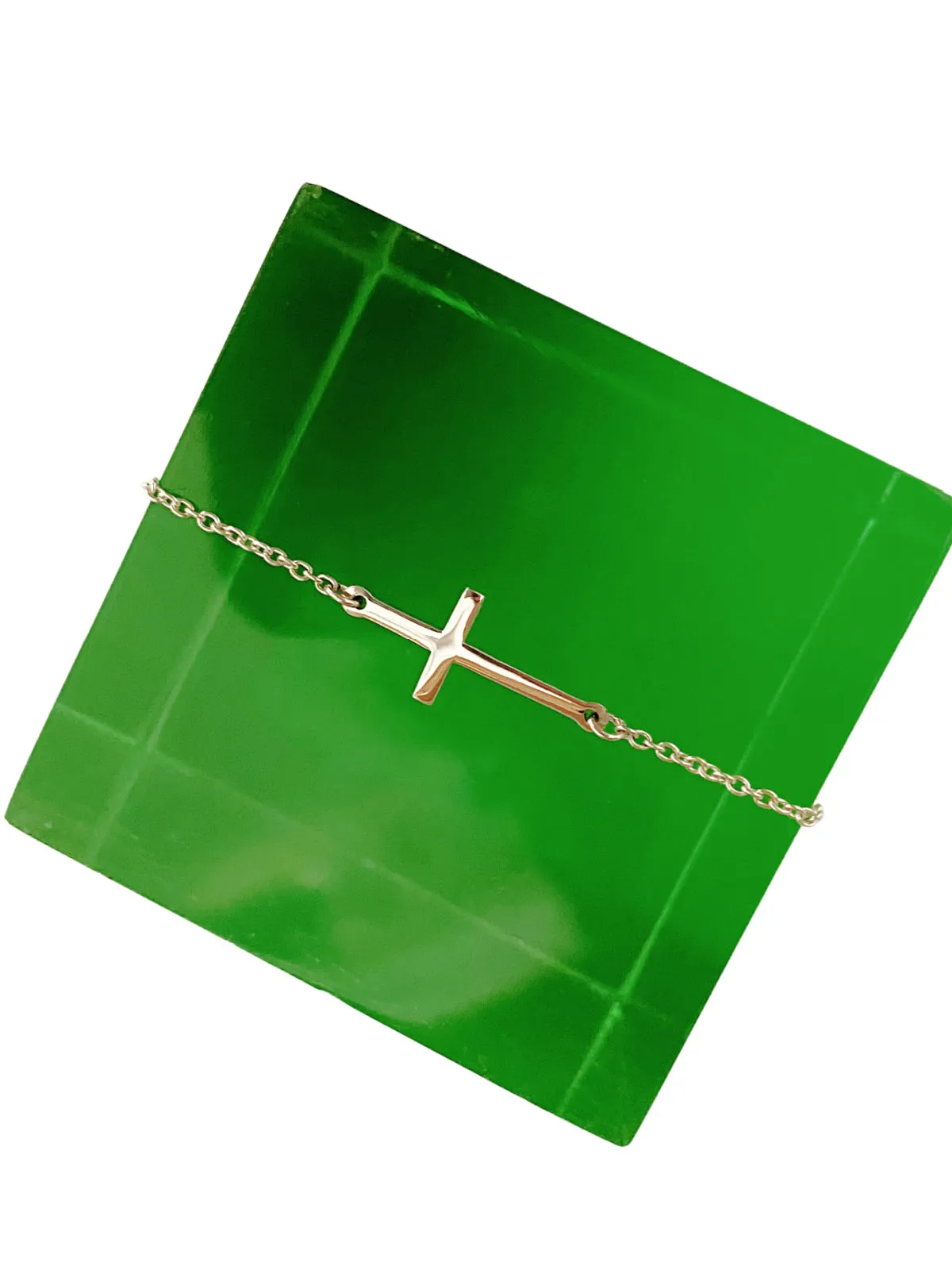 Sideways Cross Bracelet