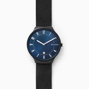 Skagen Men's Grenen Black Steel Mesh Watch SKW6461