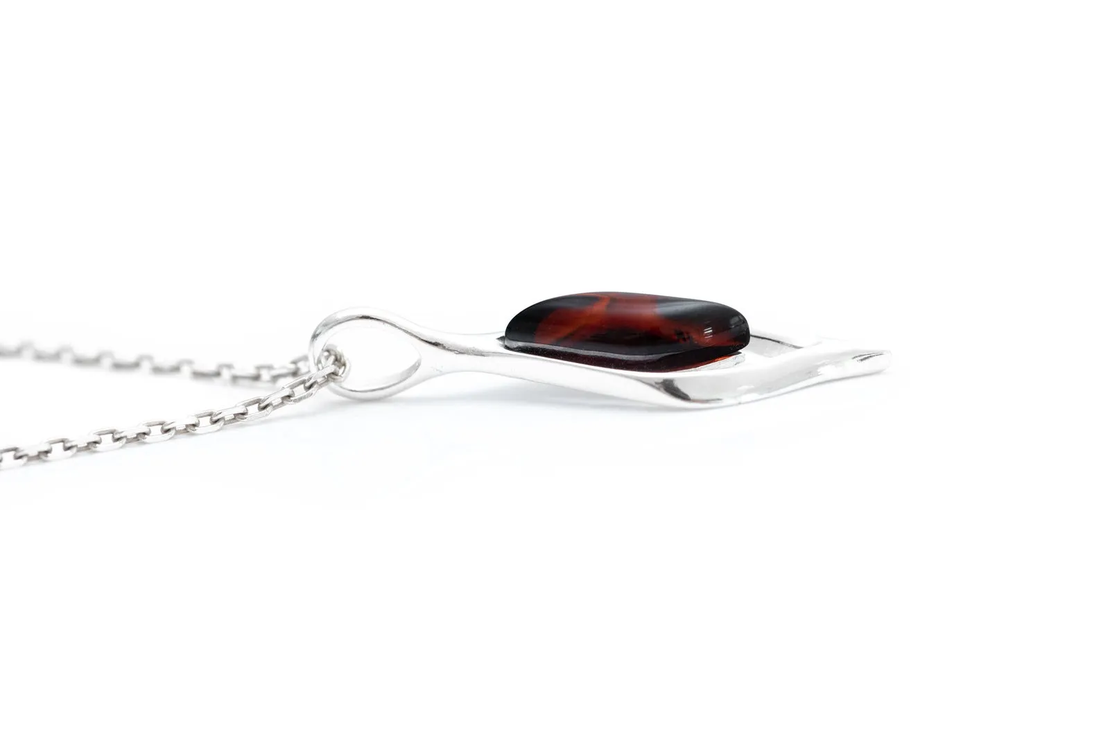 Small Droplet Cherry Amber Pendant