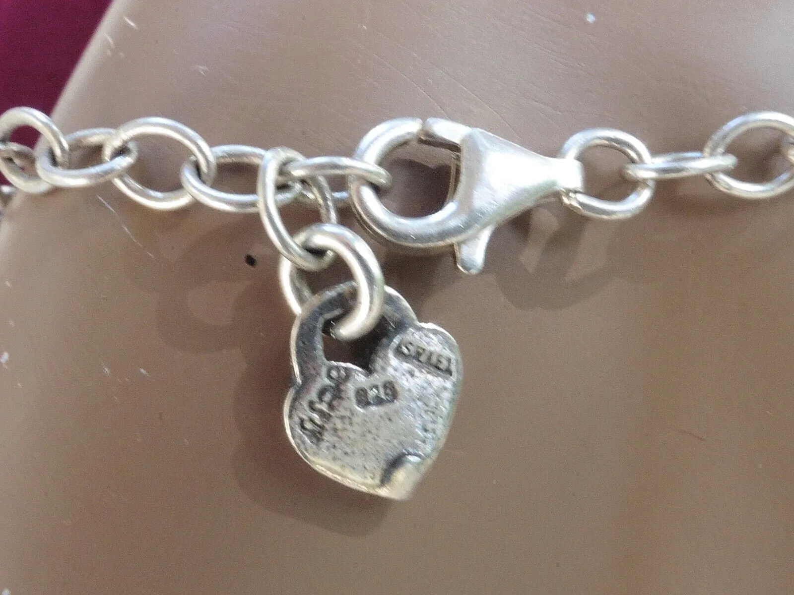 Sterling silver Bracelet . Engraved Love Bracelet.