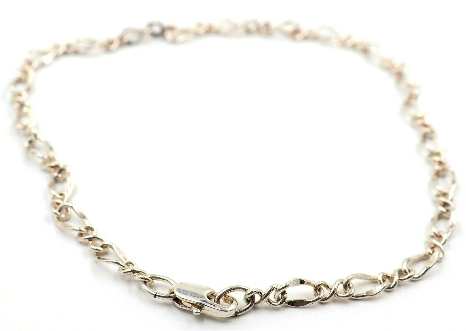 Sterling Silver Figaro Chain Bracelet - Length: 25cm - Fine Jewellery