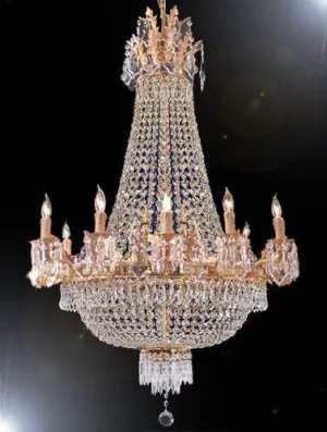 Swarovski Crystal Trimmed Chandelier Empire Chandelier H50" W30" - A93-1280/10 5Largesw