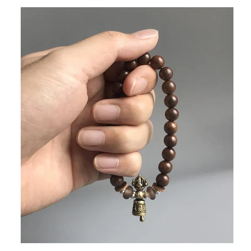 Tibetan Nanmu Wood Mala Beads Bracelet