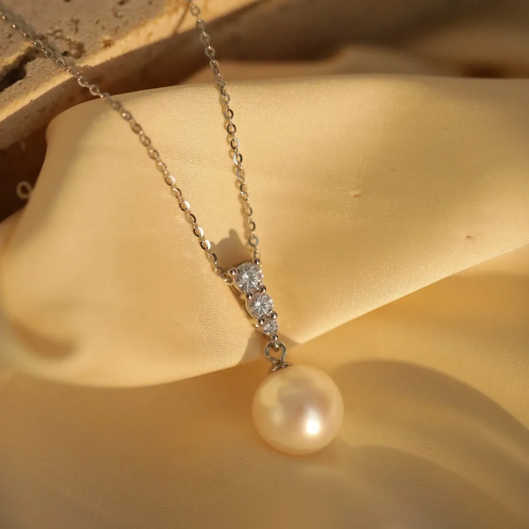 Trinity Radiance Pearl Necklace